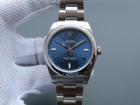 勞力士114300仿 jf廠勞力士蠔式恆動繫列114300 藍 復刻手錶錶￥3180