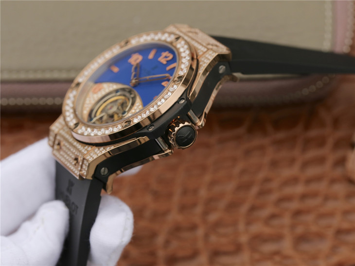 恆寶Hublot宇宙大爆炸陀飛輪手錶鉆石版￥8800-復刻手錶