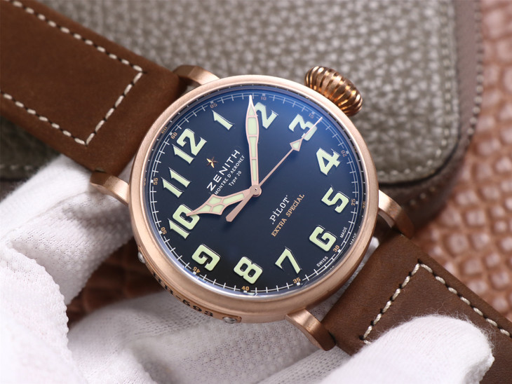 高仿手錶真力時飛行員手錶 xf廠手錶真力時大飛 29.2430.679/21.C753 青銅腕錶￥3380-復刻手錶