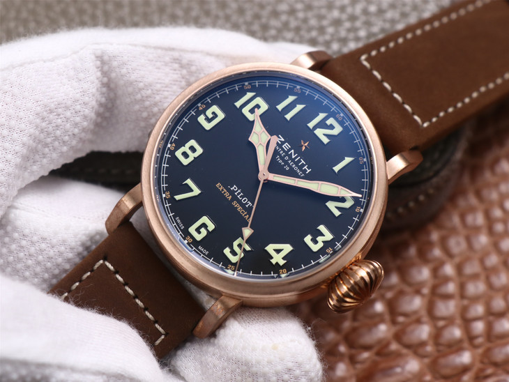 高仿手錶真力時飛行員手錶 xf廠手錶真力時大飛 29.2430.679/21.C753 青銅腕錶￥3380-復刻手錶