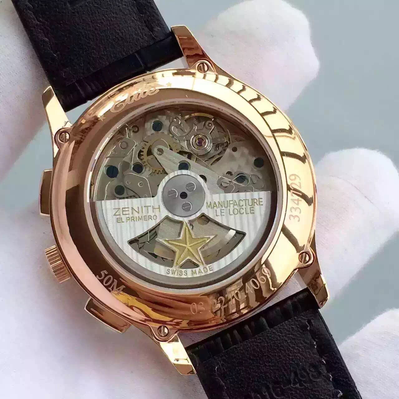 真力時玫瑰金仿真 真力時 2016年款式計時碼錶￥3480-復刻手錶