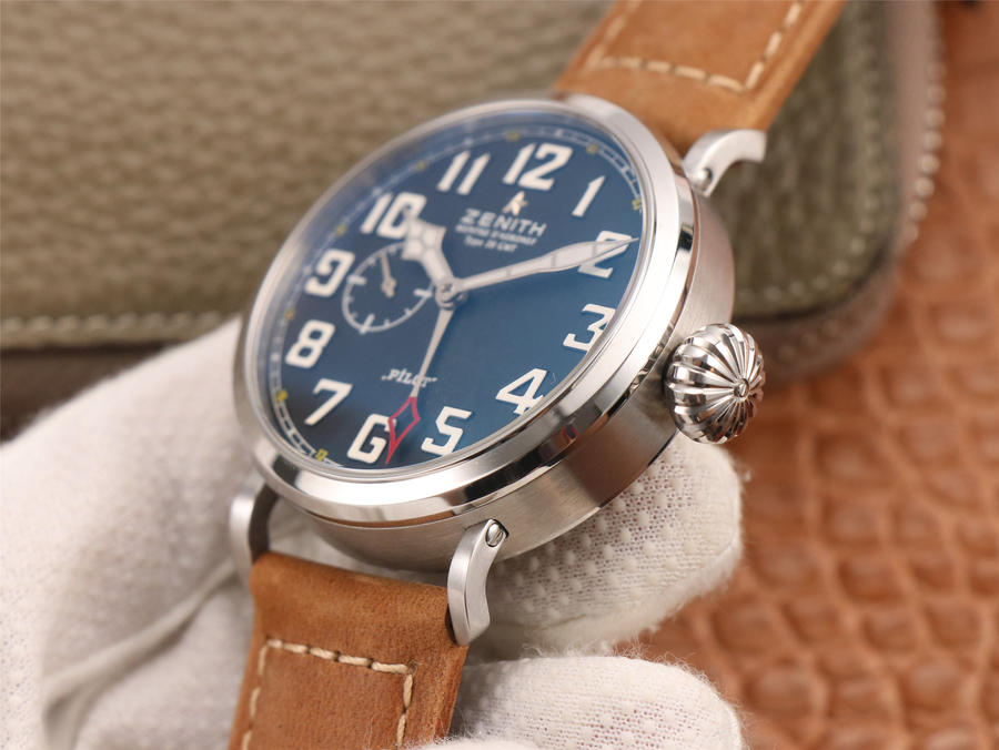 高仿真力時手錶價格錶 真力時飛行員GMT兩地時間功能￥3180-復刻手錶