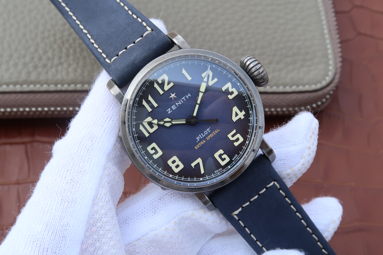 高仿真力時飛行員手錶 XF真力時飛行員11.1942.679/53.C808復古大飛￥3180-復刻手錶