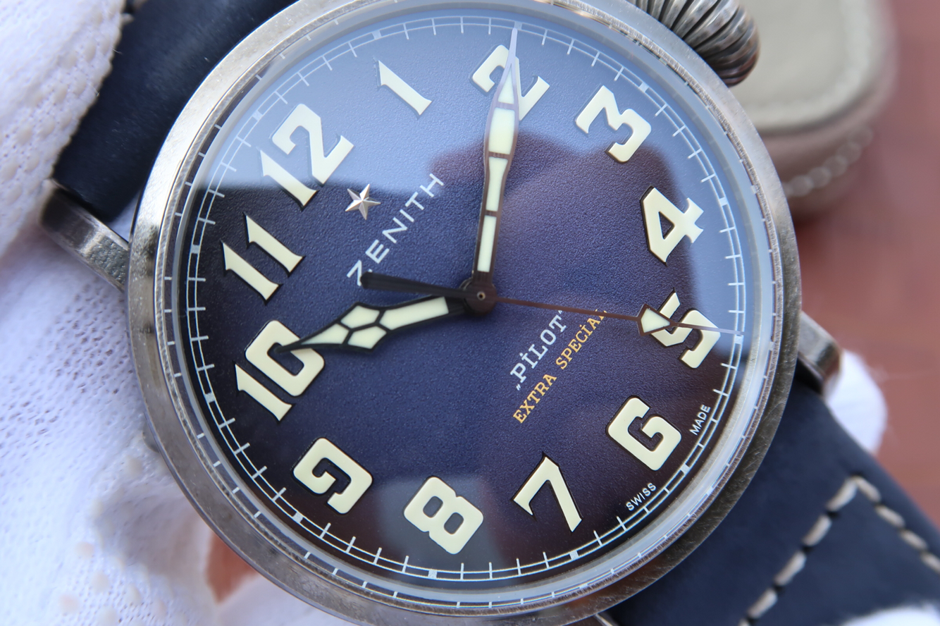 高仿真力時飛行員手錶 XF真力時飛行員11.1942.679/53.C808復古大飛￥3180-復刻手錶