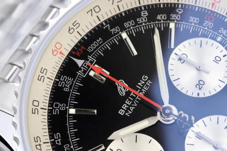 百年靈航空計時1比1高仿男錶 gf百年靈航空計時1繫列 AB0121211B1A1 黑盤￥3980-復刻手錶