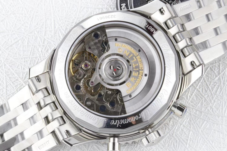 百年靈航空計時1比1高仿男錶 gf百年靈航空計時1繫列 AB0121211B1A1 黑盤￥3980-復刻手錶