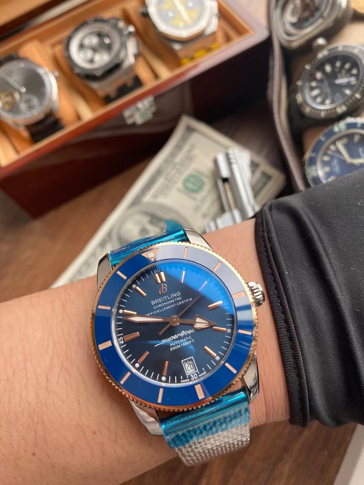 百年靈仿錶 gf百年靈超級海洋文化二代42 UB2010161C1S1￥3480-復刻手錶