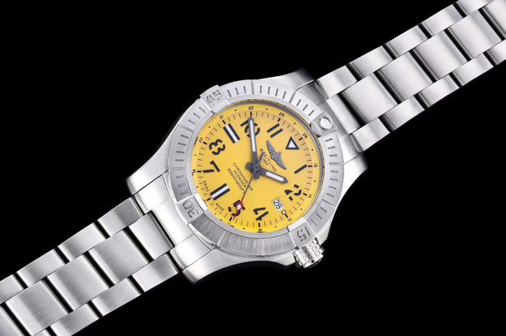 百年靈復仇者深潛海狼1比1復刻 gf百年靈復仇者繫列A17319101I1A1 黃色盤面￥3480-復刻手錶