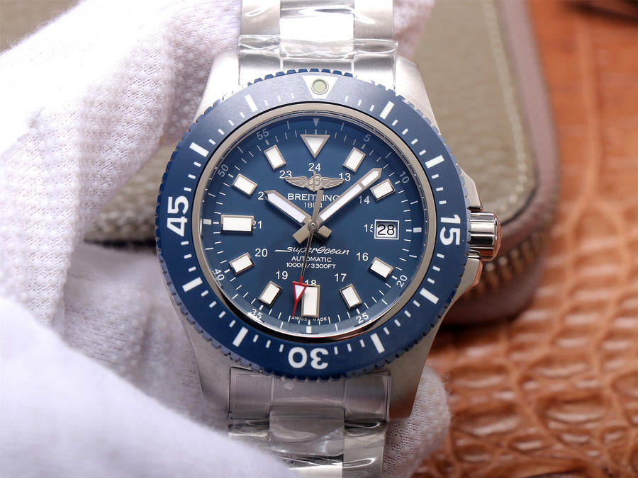 百年靈高仿錶 tf廠手錶百年靈超級海洋 藍盤￥3480-復刻手錶