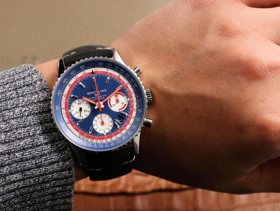 百年靈復刻手錶在哪買 V9廠百年靈航空計時1繫列B01航空特別版手錶￥3880-復刻手錶