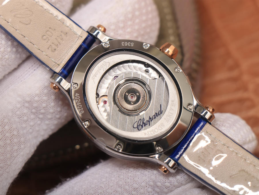 高仿蕭邦女士手錶價格及圖片 蕭邦CHOPARD快樂鉆石女錶玫瑰金￥3180-復刻手錶