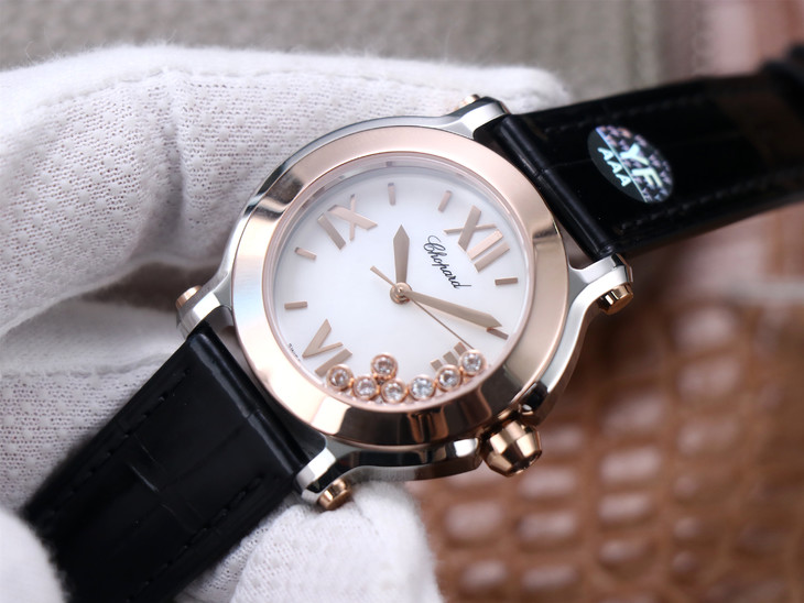 蕭邦快樂鉆1比1高仿手錶價格 YF蕭邦快樂鉆繫列278492-9001 女錶￥3480-復刻手錶