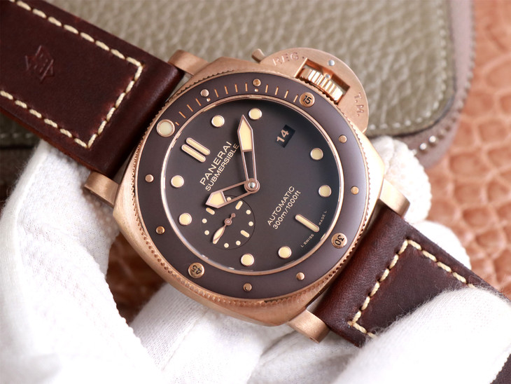 沛納海968高仿錶價格 vs廠錶沛納海PAM00968 青銅男士手錶￥3980-復刻手錶