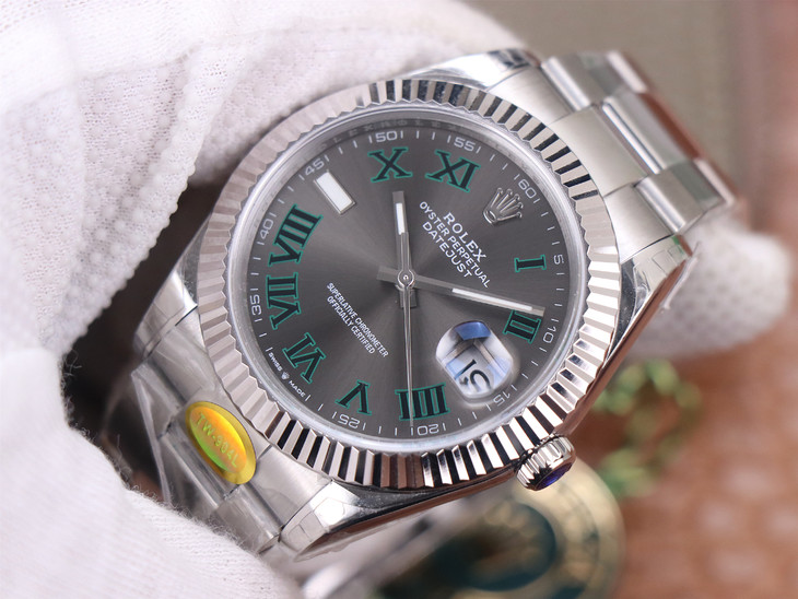 1比1高仿勞力士日誌男錶 tw勞力士日誌 126334 灰盤綠色字面￥3480-復刻手錶