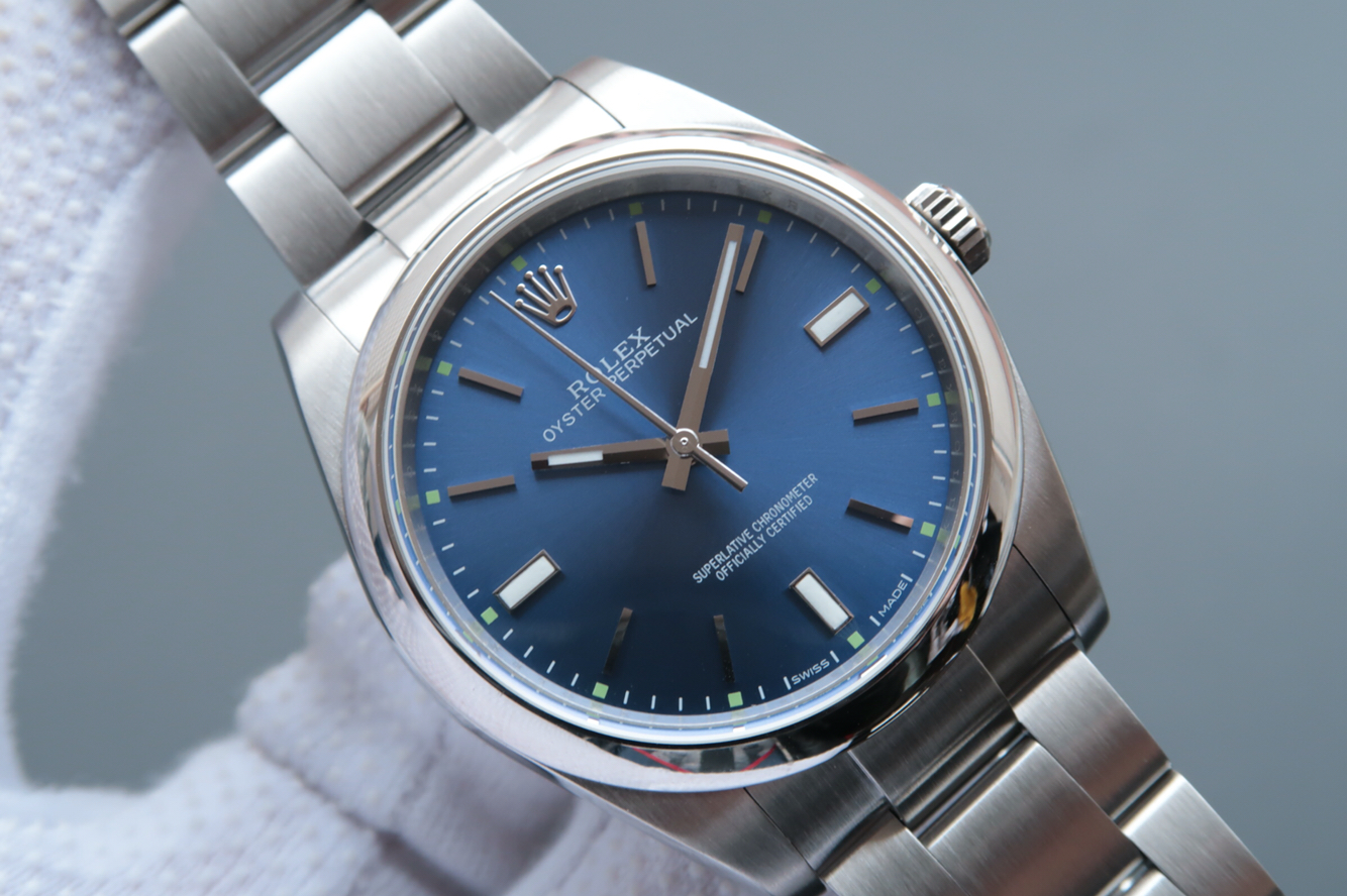 勞力士114300仿 jf廠勞力士蠔式恆動繫列114300 藍 復刻手錶錶￥3180-復刻手錶