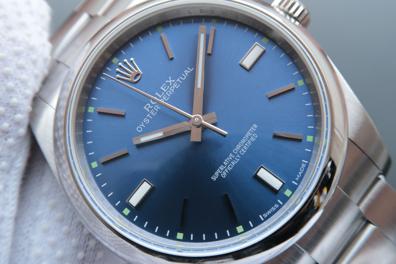 勞力士114300仿 jf廠勞力士蠔式恆動繫列114300 藍 復刻手錶錶￥3180-復刻手錶