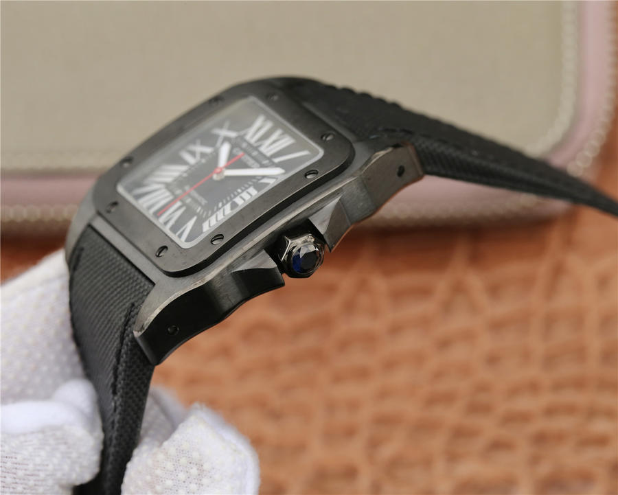 高仿卡地亞山度士圖片 RB卡地亞山度士黑騎士WSSA0006￥3180-復刻手錶
