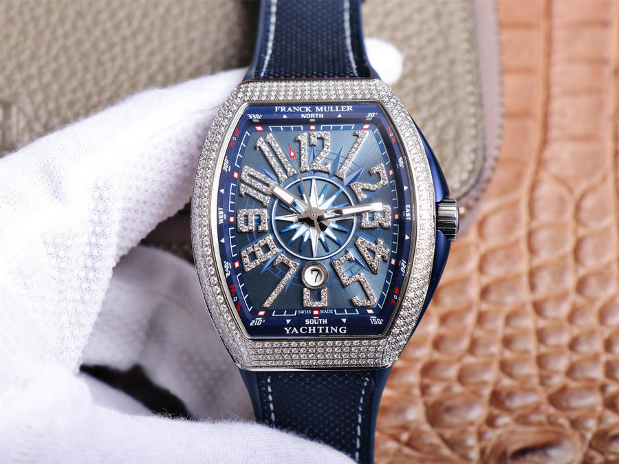 ZF廠手表法蘭克穆勒藍遊艇 V45 復刻價格男表￥4580-復刻手錶