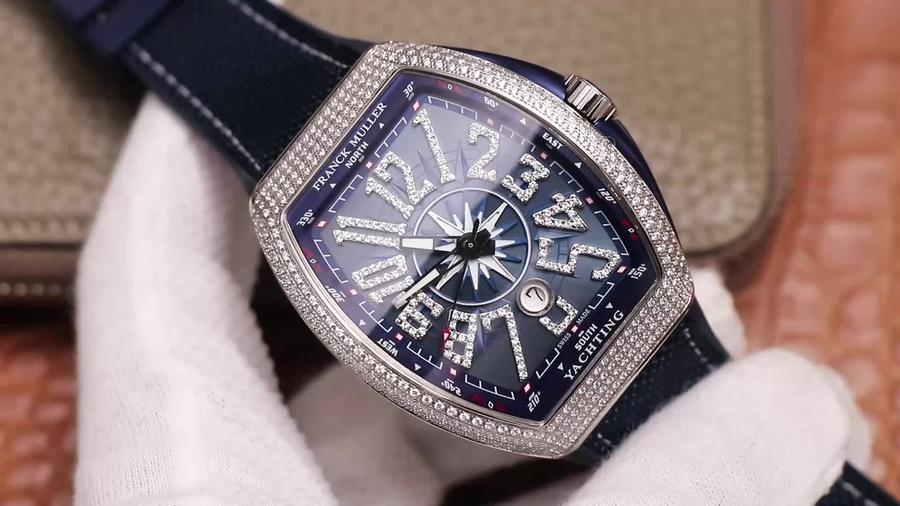 ZF廠手表法蘭克穆勒藍遊艇 V45 復刻價格男表￥4580-復刻手錶