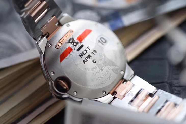 V6廠卡地亞藍氣球33mm價格 W2BB0023 間金藍氣球女錶精仿錶￥3180-復刻手錶