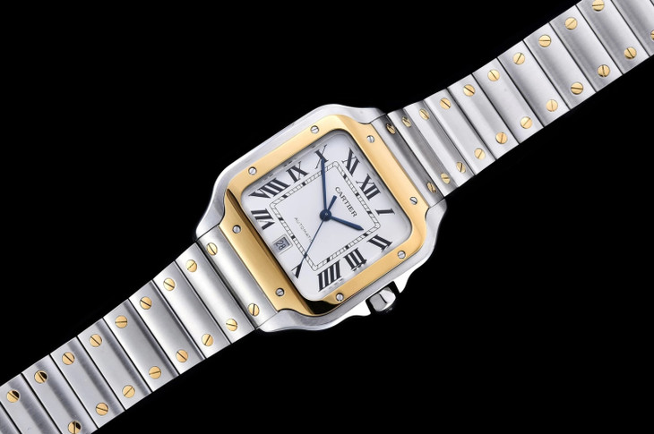 卡地亞山度士1比1復刻錶價格 gf卡地亞山度士W2SA0006 間金￥4580-復刻手錶